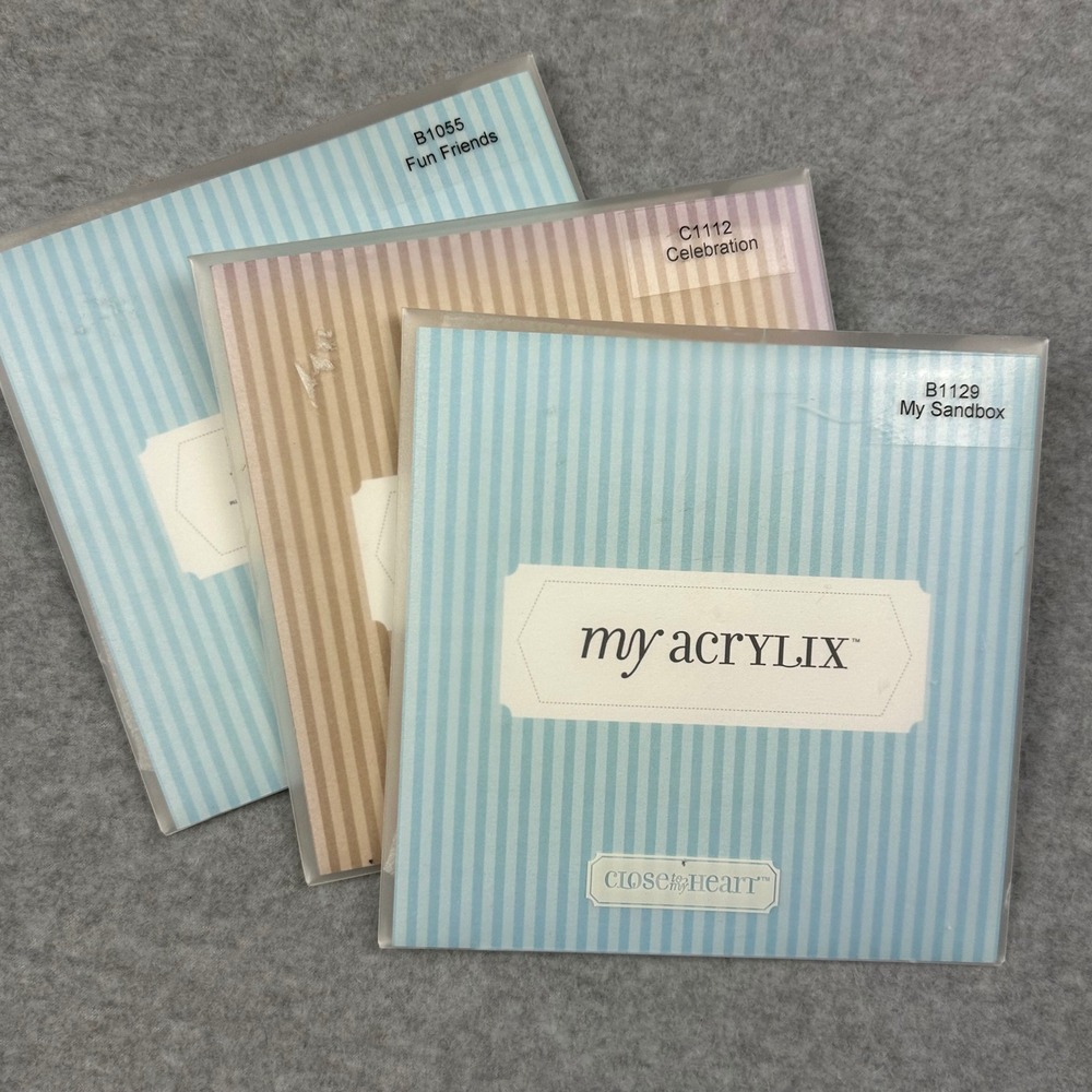 Close To My Heart My Acrylix Clear Stamps B1055 B1129 C1112 Bundle Fun Friends